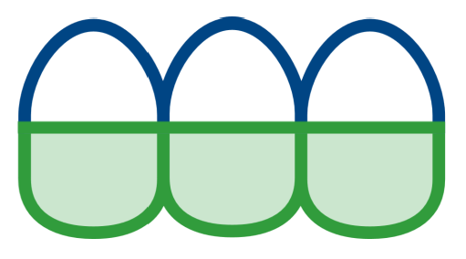 Logo of teeth with Invisalign clear aligners