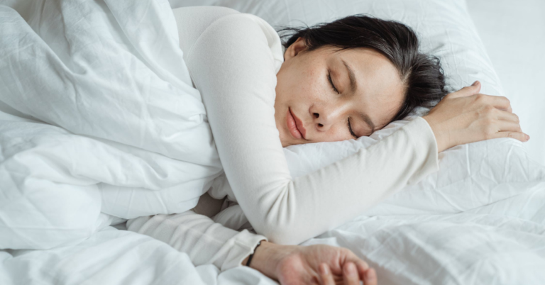 woman sleeping with braces